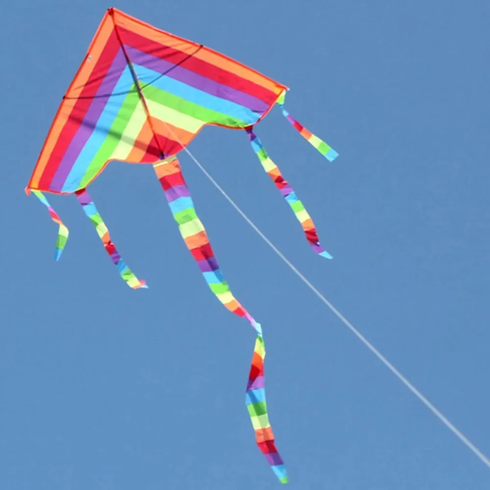 Colorful Rainbow Kite Outdoor Fun Sports Beach Kids Children Outdoor Toys