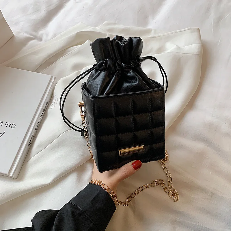 Candy Color Plaid Shoulder bags For Women 2022 Casual Mini Square Box  Messenger Bag Chain Fashion Crossbody HandBags Purse in 2023