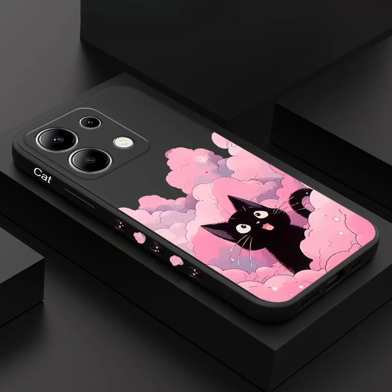 Cloud Cat Liquid Silicone Phone Case – Soft, Durable Cover with Adorable Design