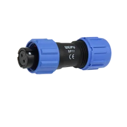 Waterproof Industrial Electrical Connector with Weld Wire Panel, IP68 Rating - 3pin (SP1110S Female plug)