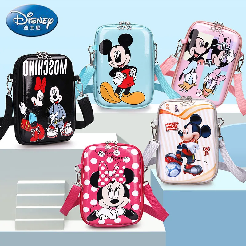 

Disney Co-branded Mickey Fashion Girl Shoulder Bag Messenger Bag High-quality Cartoon Mobile Phone Bag Large-capacity Waist Bag