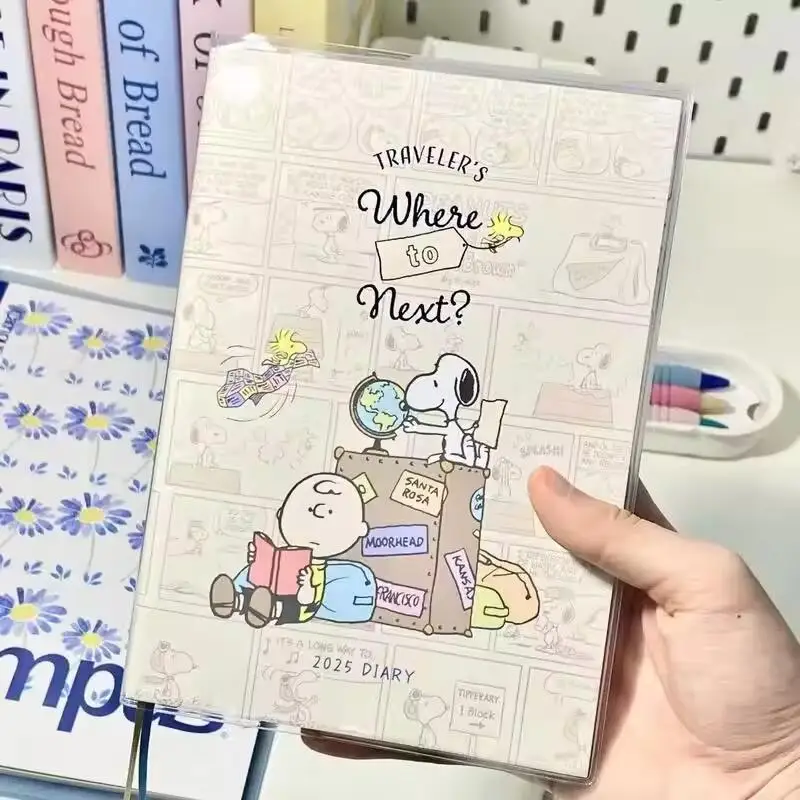 Anime Snoopy Notebook B6 Color Inner Page Diary Draft Notepad Student Weekly Planner Notebook Student Writing Stationery schedule notebook notebook diary journal notebook diary small notebook undated notepad hardcover notebook learning notebook