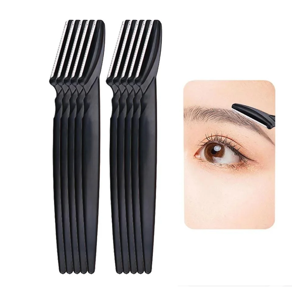 10Pcs Eyebrow Trimmer Blade Women Face Shaver Portable Eye Brow Epilation Hair Removal Cutters Safety Knife Makeup Scraper