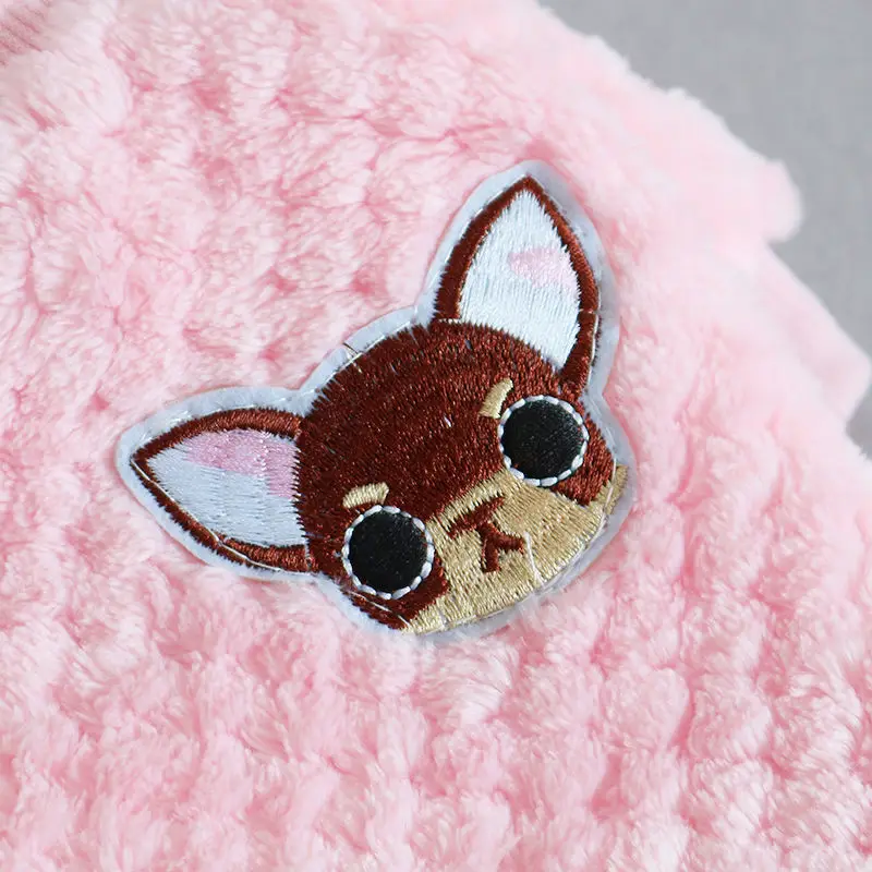 Pet Clothes Pink Soft Fleece For Small Medium Dogs Cats Warm Winter Dog Coat Jacket Puppy Cat