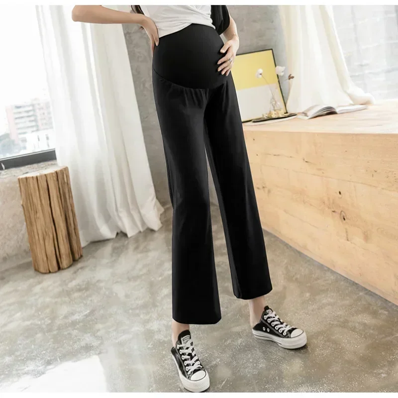 Spring Thin Fashionable Outwear Loose Casual Straight Trousers Maternity Clothes Pregnant Women's Pants 6
