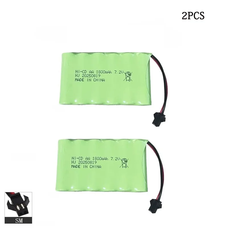 Batterie NiMH 7.2V 1800mAh pour RC Voiture Bateau Réservoir Robot