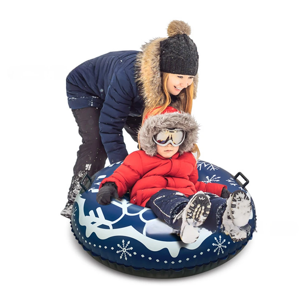 Universal Skiing Cushion with Handles Thickened Winter Inflatable Snow Tube Waterproof Ski Circle Sledding Sleigh Outdoor Sports 1