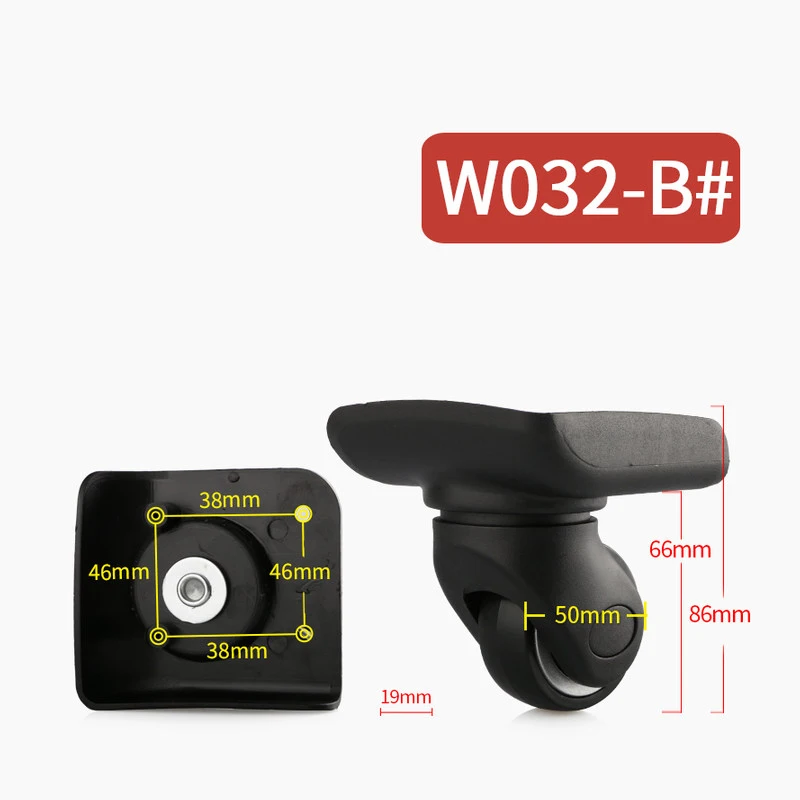 W032-B Suitcase Universal Wheel 360 Degree Rotating Suitcase Wheel Silent Wear-Resistant Suitcase Wheel Accessories Replaceable