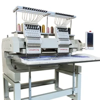Automatic Two Head Embroidery Machine For Designer Atelier 12/15 Needles For Cap T-shirt Hat High Speed