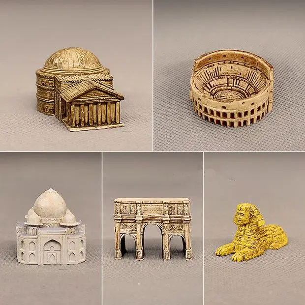 

Miniature Mini Size Ancient Architecture Egyptian Sphinx Colosseum Triumphal Arch Model Decoration