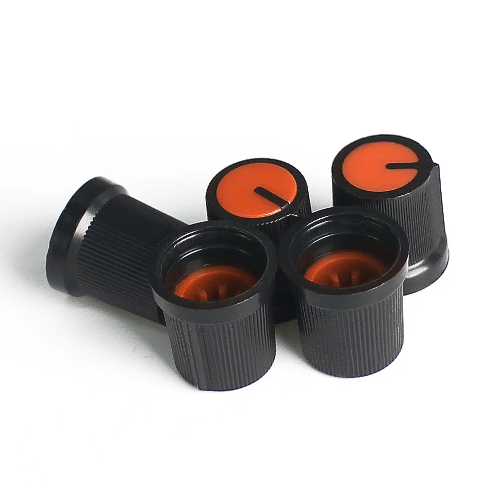 

5PCS WH148 AG3 Potentiometer Knob Cap Orange Plastic Knob Plum Handle
