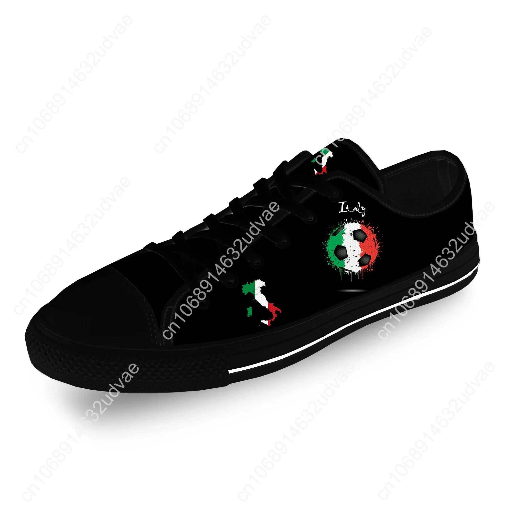 Italy Italian Italia Flag Patriotic Casual Cloth 3D Print Low Top Canvas Fashion Funny Shoes Men Women Breathable Sneakers