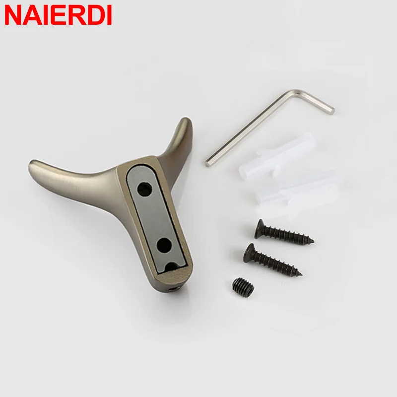 NAIERDI Wall Hanging Clothes Hook Zinc Alloy Bull Head Wall Hook Storage Racks Kitchen Hardware Key Decorative Hardware