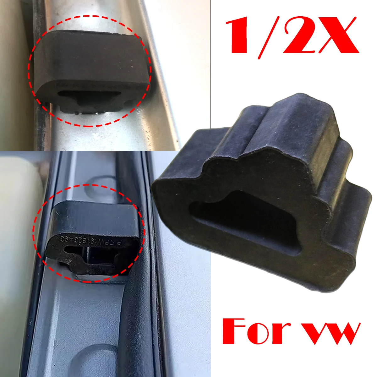 Almofada Capô Jeep JK 2007-2018 | Borracha Preta 55395650AD | Par Parachoques