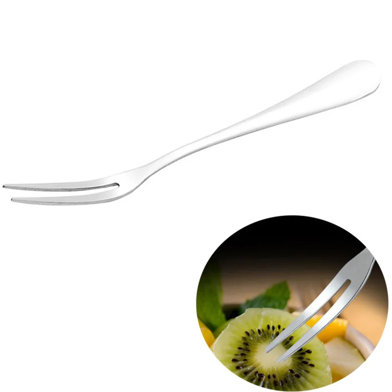 

Stainless Steel Fruit cake Forks For Restaurant Cafeteria Home Party Dessert Fork Lovely Fruit Christmas kitchen Tableware c1
