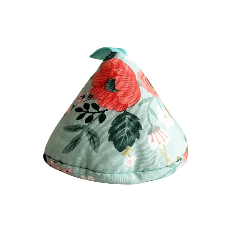 Oven Gloves Cotton Microwave Oven Gloves Household Insulation Pads Triangular Handle A Pair