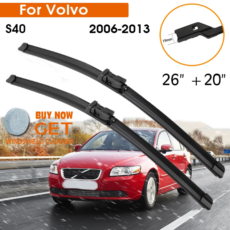 Car Wiper Blade For Volvo S40 2006 2013 Windshield Rubber Silicon