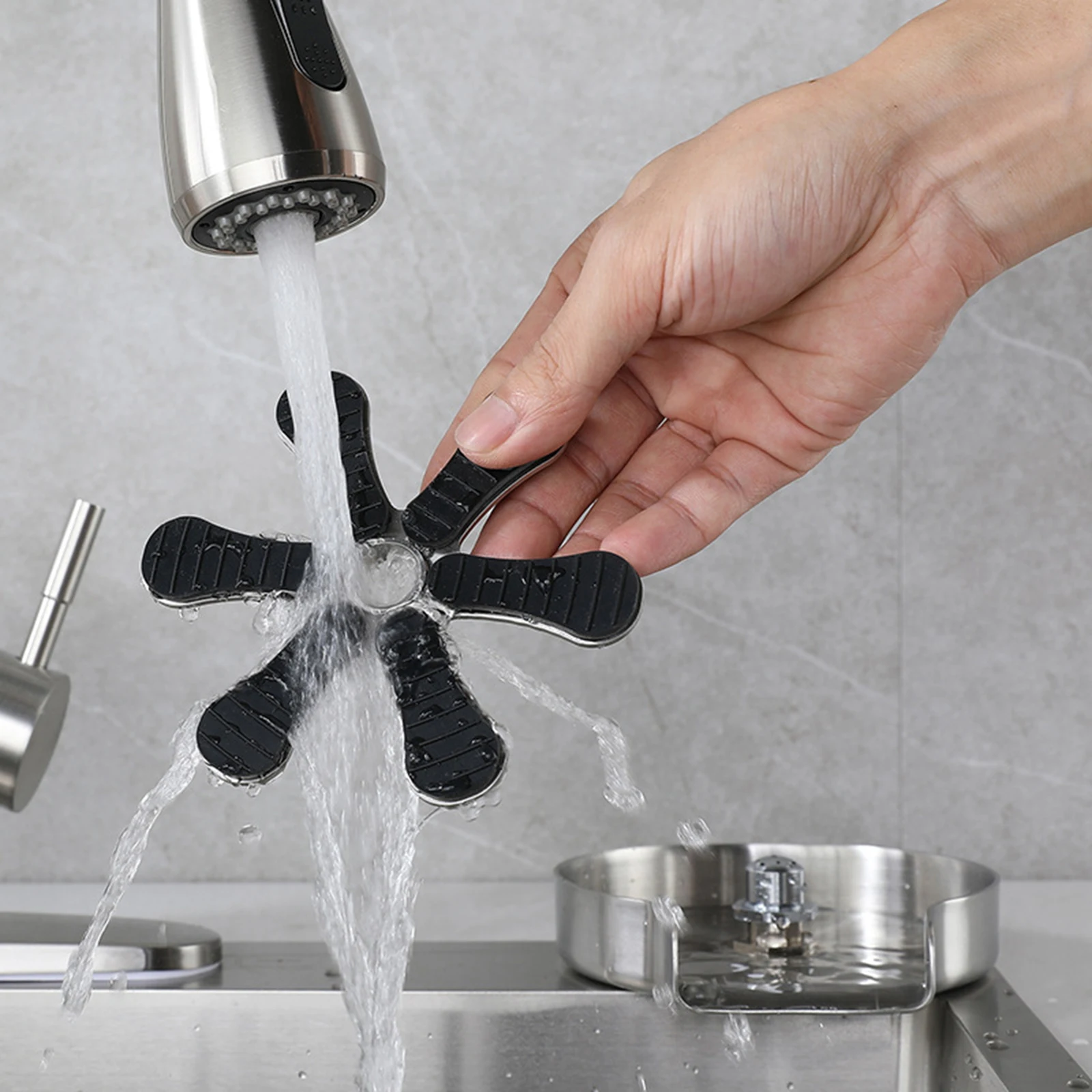 Sink Faucet Glass Rinser Accessories DIY Replacement Bottle Cup Washer Attachment Efficient Wide Application Cup Cleaner Sturdy glass cup washer