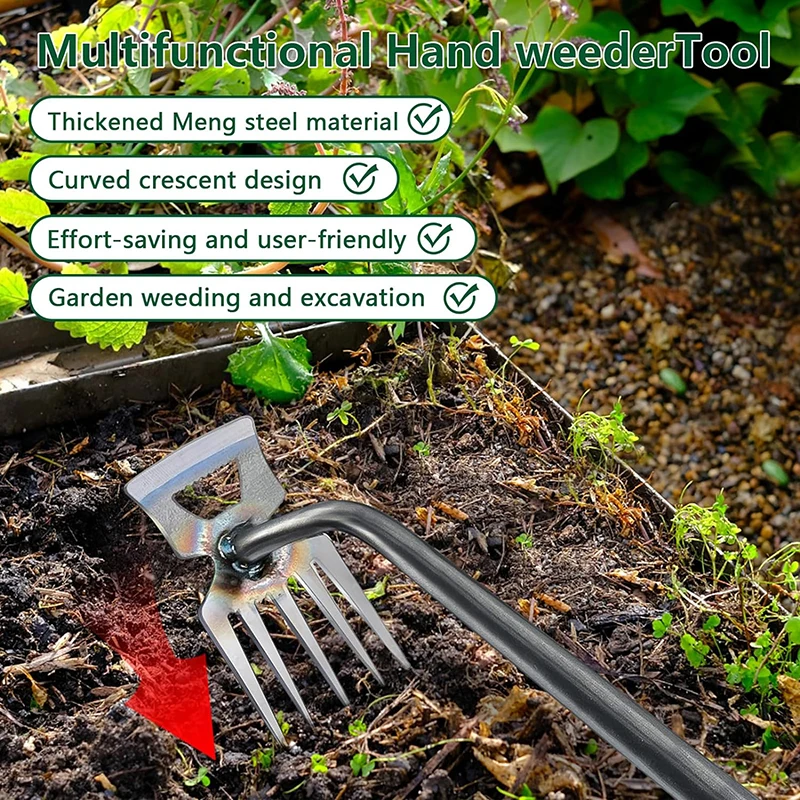 Garden Weeder Puller Tool 5 6 11 Teeth Upgrade Weeding Artifact Uprooting Tool Manganese Steel Hand Weeder Tool For Yard Far 6