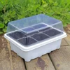 Plastic Nursery Pot 6/12 Holes Seed Grow Planter Box Greenhouse Seeding Garden Seed Pot Tray plant Seedling Tray With Lids 3