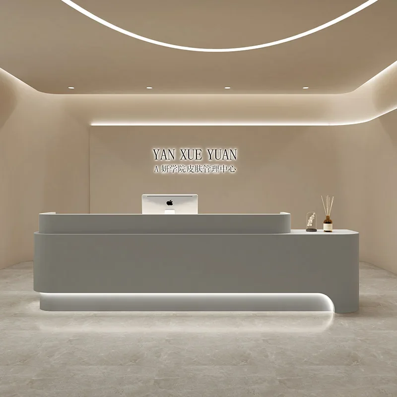 

Executive Vanity Reception Desk Office Cashiers Modern Workstation Writing Rostrum Service Scrivanie Per Computer Furniture