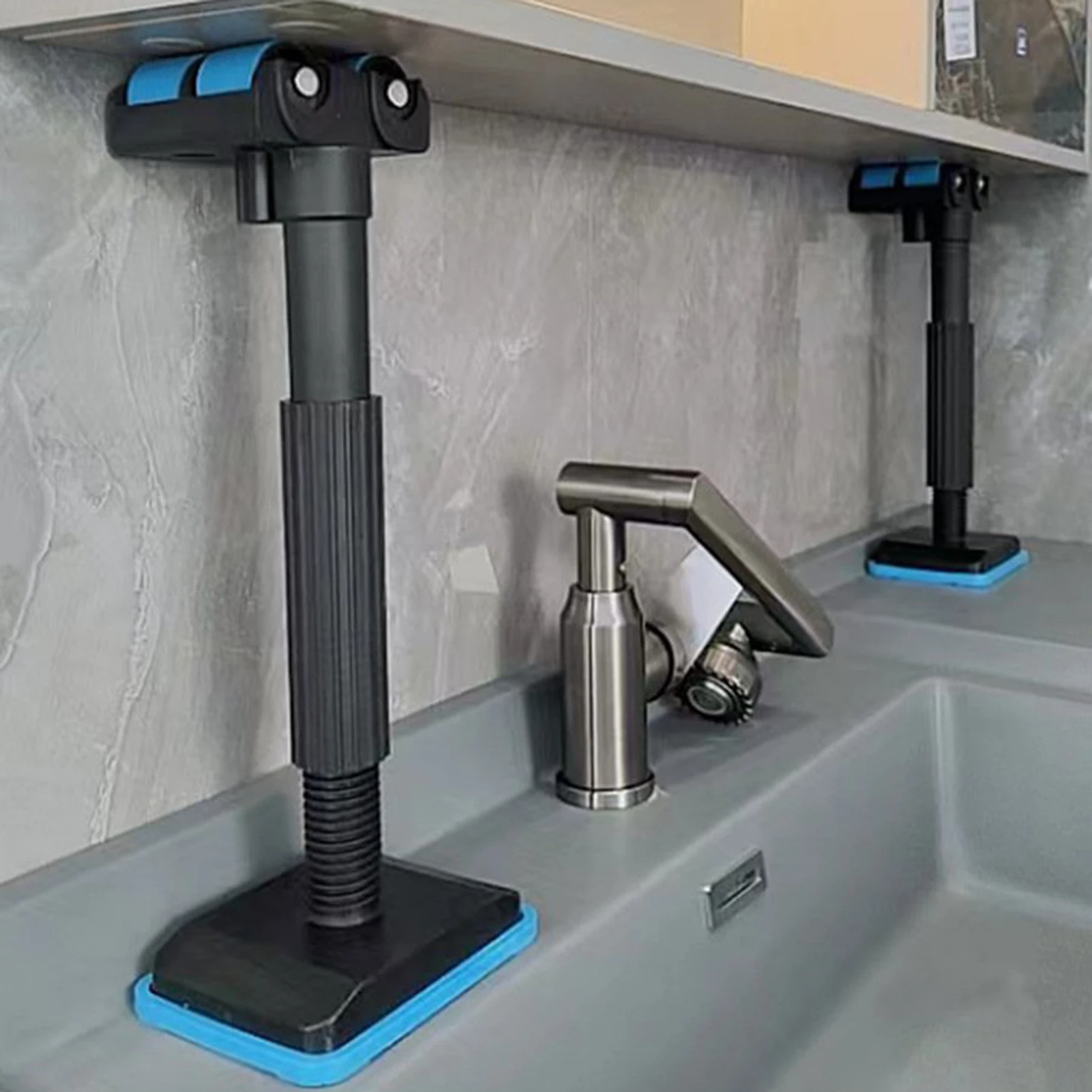 Cabinet Jack Support Height-Adjustable Lifting Bracket Wall Bathroom Cabinet Mounting Assistant Door Installation Aid cabinet jack support