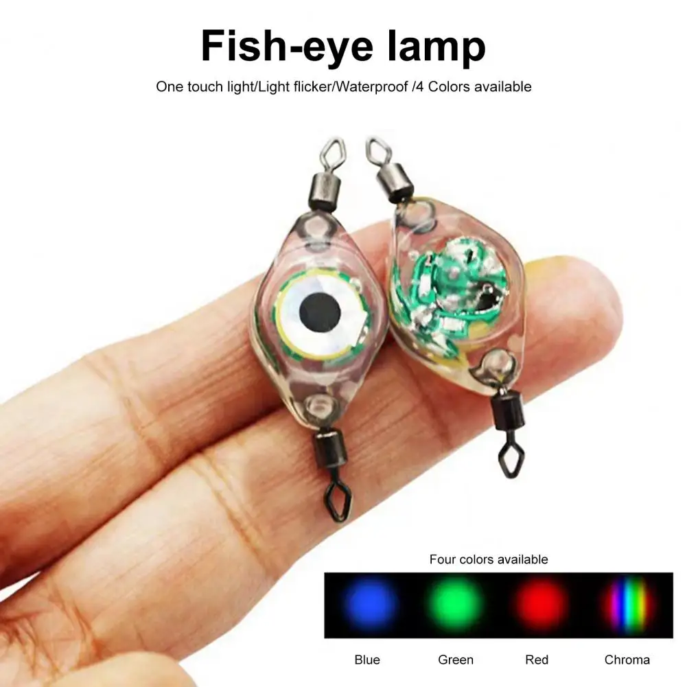 Mini Underwater Fishing Lamp Waterproof LED Fish Eye Luring Light Submersible Deep Drop Fish Attraction Gathering Lamp Accessori