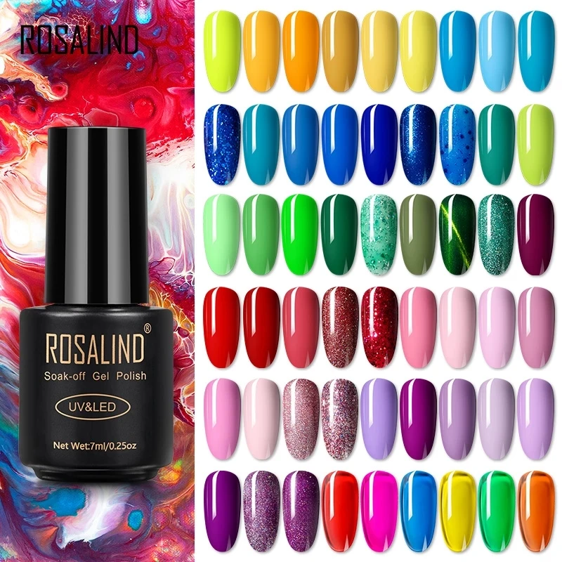 ROSALINDNailGelPolishGlitterSeriesGelVarnishesAllForManicure