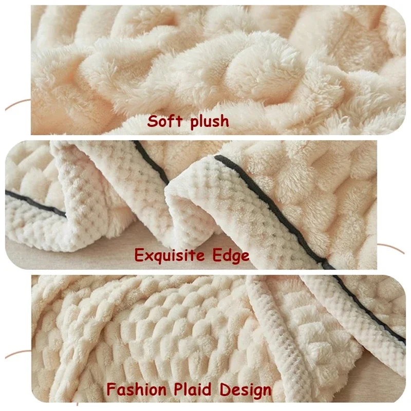 Bed Comforter Wool Cotton Blanket Warm Soft Plaid for Bed Sofa
