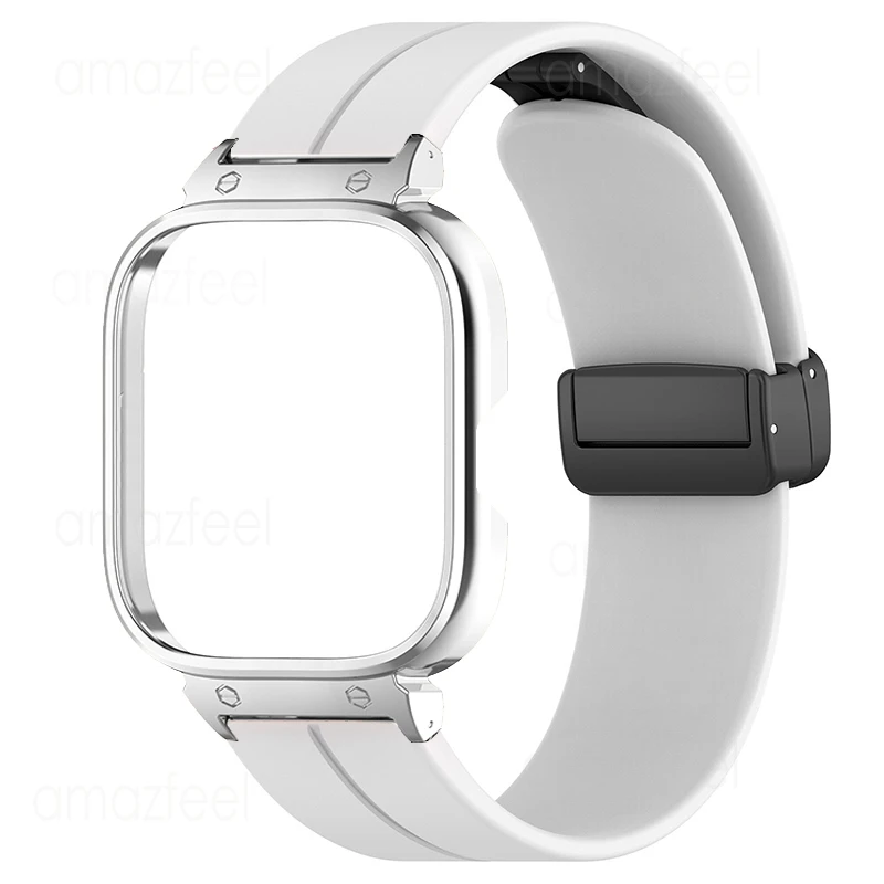 

For Redmi Watch 4 Strap Case Protector Silicone Bracelet for redmi watch4 Watchband for redmiwatch 4 Wristband Metal Cover Frame