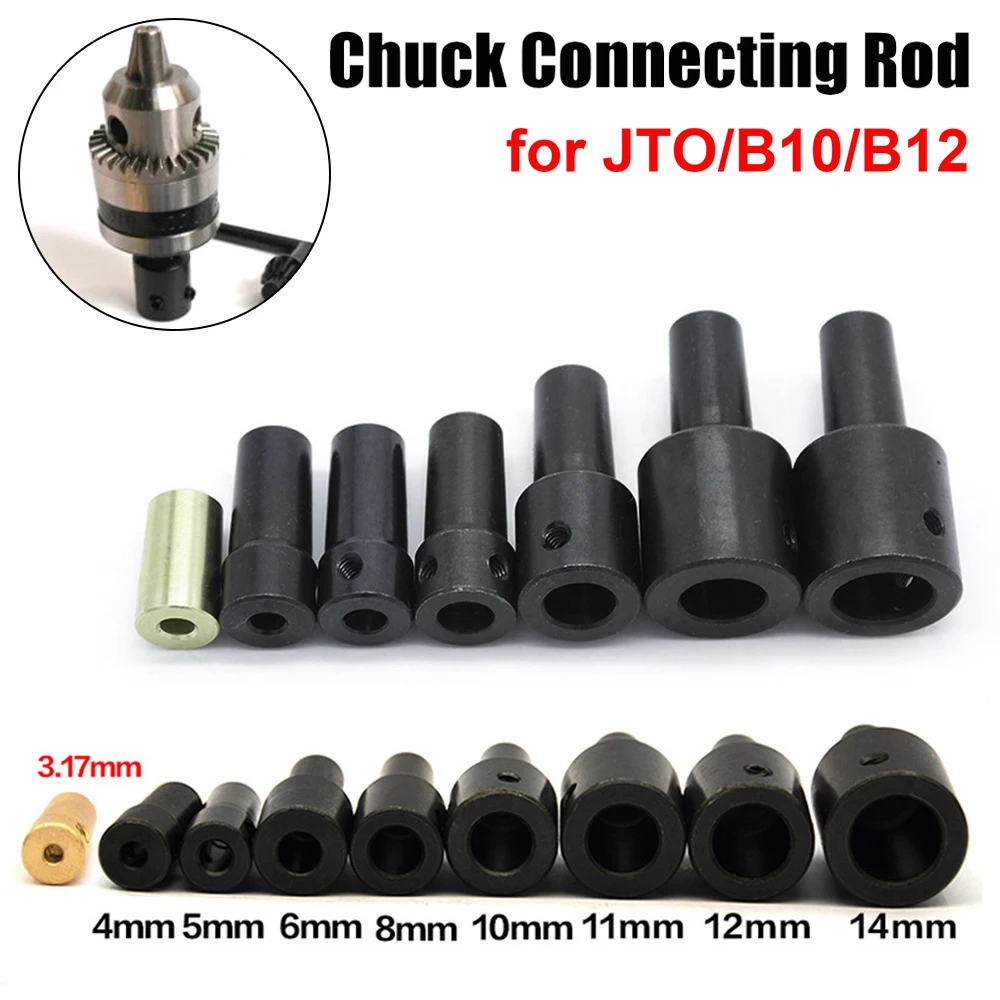 

JTO B10 B12 Drill Chuck Connecting Rod Sleeve Copper Steel Taper Coupling Buttom Hole 3.17mm 4mm 5mm 6mm8mm for Drilling Machine