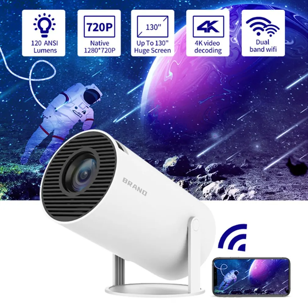 

Проектор GJ300, 4K, Wi-Fi, Bluetooth, 130 Дюймов