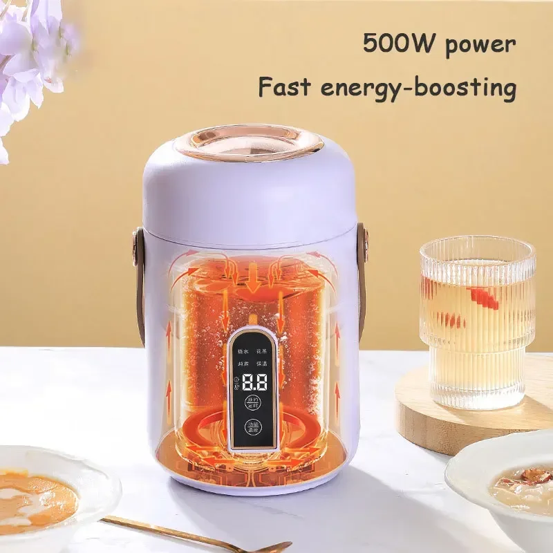 Smart Electric Stew Pot Portable Soup Insulation Bucket Rice Noodles Porridge Stew Skillet Cup Heater Boiler Lunch Box Office