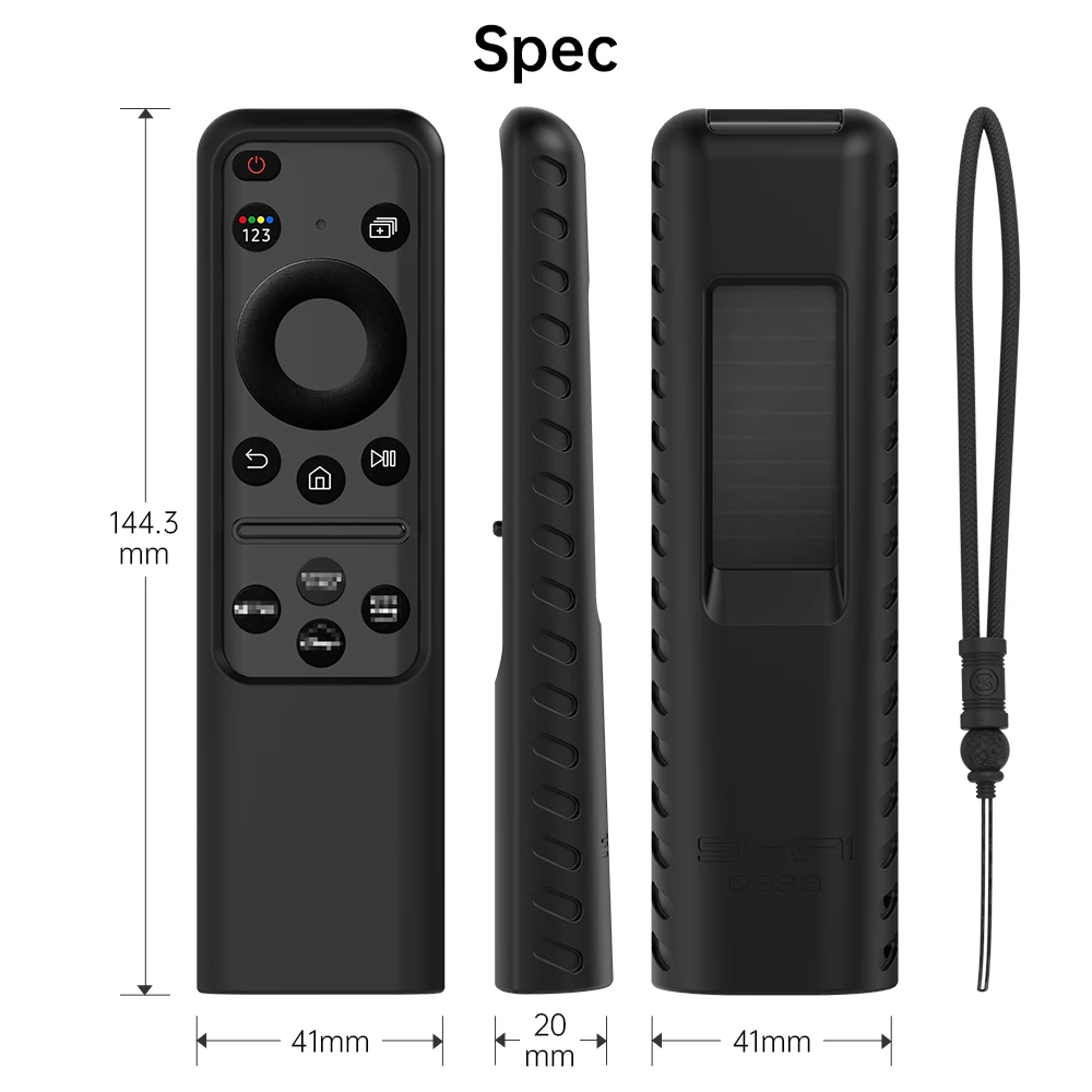 Silicone Remote Cover for Samsung 2023 TM2360E BN59-01432A TM2361E BN59-01439A OLED Smart TV Remote Control Case with Lanyard 5