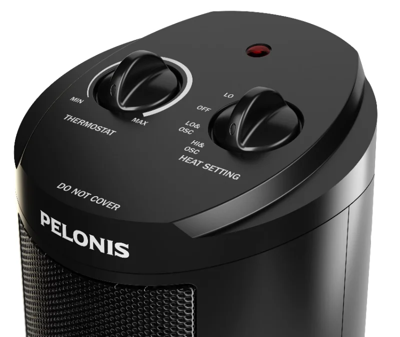 Pelonis 17 1500W Ceramic Tower Space Heater, NTH15-17L, Black