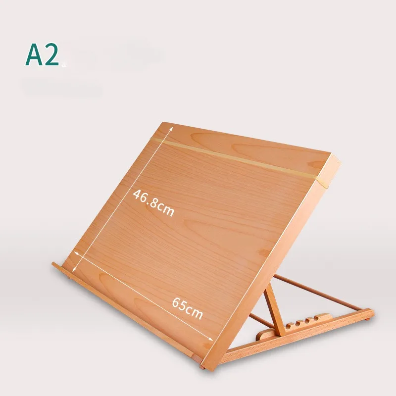 Desktop Beech Wood Stand For Drawing Board A2 A3 A4 A7 Painting Frame Folding Painting Sketch Easel For Outdoor Steching