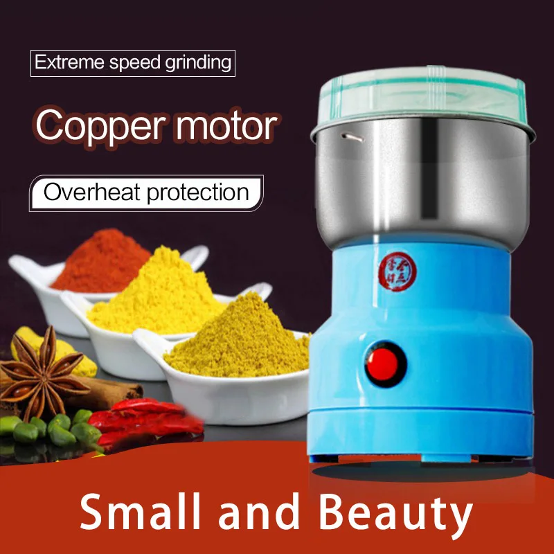 

Electric Coffee Bean Grinder Mini Mash Machine Pepper Grinder Mill Herb Salt Spice Nut Cereal Powder Grindering Kitchen Tool