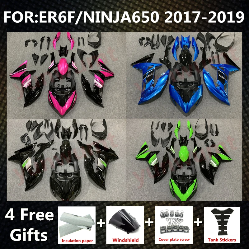 

Motorcycle Fairings kit for ER-6F 2017 2018 2019 ER6F 17 18 19 ninja650 Fairing EX 650 NINJA 650 fairings