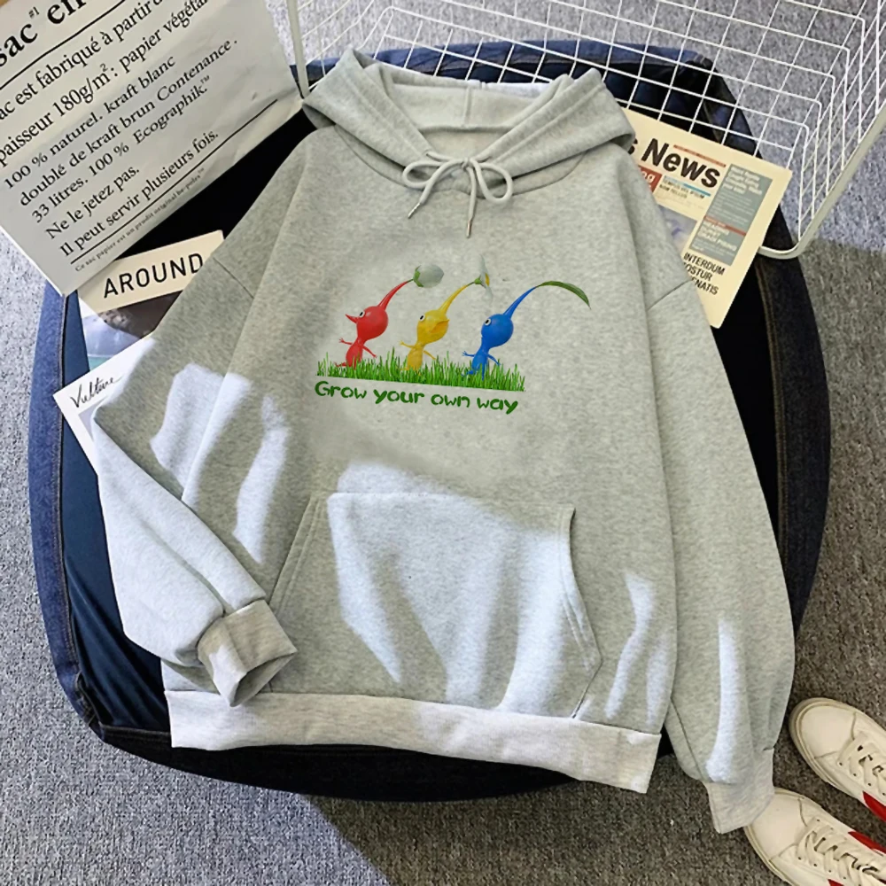 Pikmin Felpe Con Cappuccio Donna Manica Lunga Top Stile Coreano Inverno Kawaii Tuta Maglione Donna Estetica Camicia Con Cappuccio