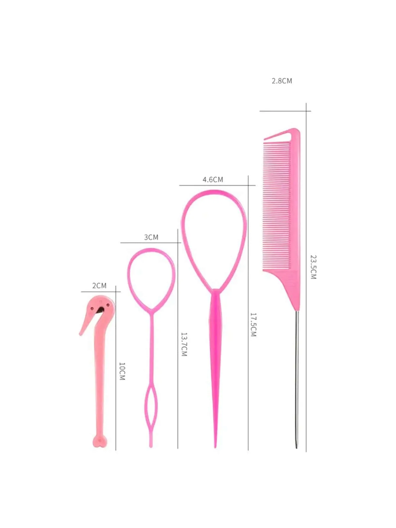 4 قطعة أداة الحياكة الفرنسية الصلب إبرة ذيل الماوس...