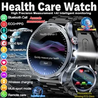 Nouvelle Montre Connectée Santé 2026 avec Thérapie Laser 650nm, ECG, Acide Urique, Tension Artérielle, Lipides et Appel Bluetooth pour Android et iOS 1
