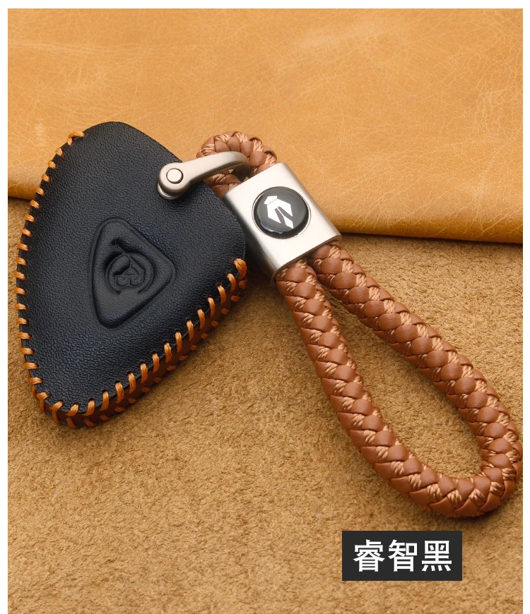 Ganci Per Finestre Étui Porte-clés Voiture En Cuir PU - Protection Avec Fenêtre Transparente - Fermeture éclair - Rouge Pochette Clé Voiture