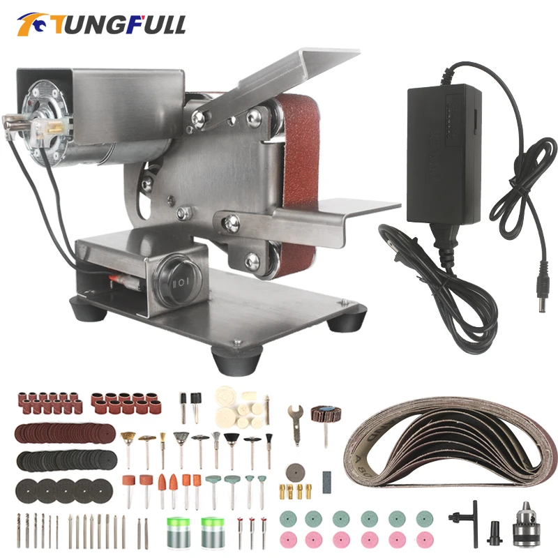 Mini Belt Sander Machine Multifunctional Belt Grinder DIY Polishing Grinding Machine Variable Speed Grinder Sander belt sander