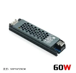 Universal LED Driver Power Supply Transformer for LED Strip Lights, 12V/24V DC, 60W - 400W Capacity (60W)