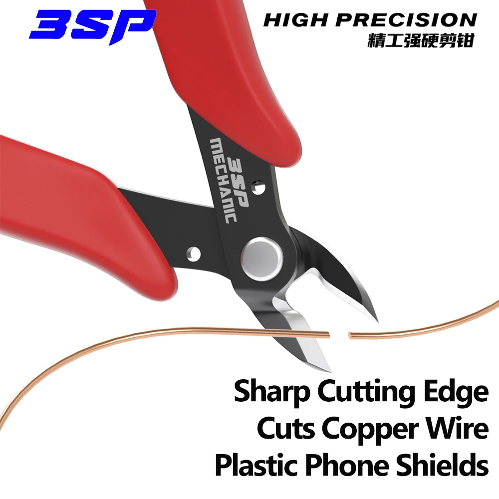 Precision cutting pliers 3SP high-hardness diagonal cutter for phone repair copper wire plastic shield shearing