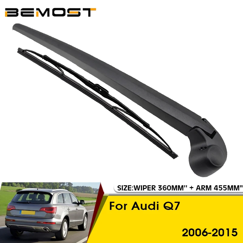 Car Wiper Blade For Audi Q7 2006-2015 Rear Back Windshield Windscreen Rear Wiper 360mm+Arm 455mm Car Accessories