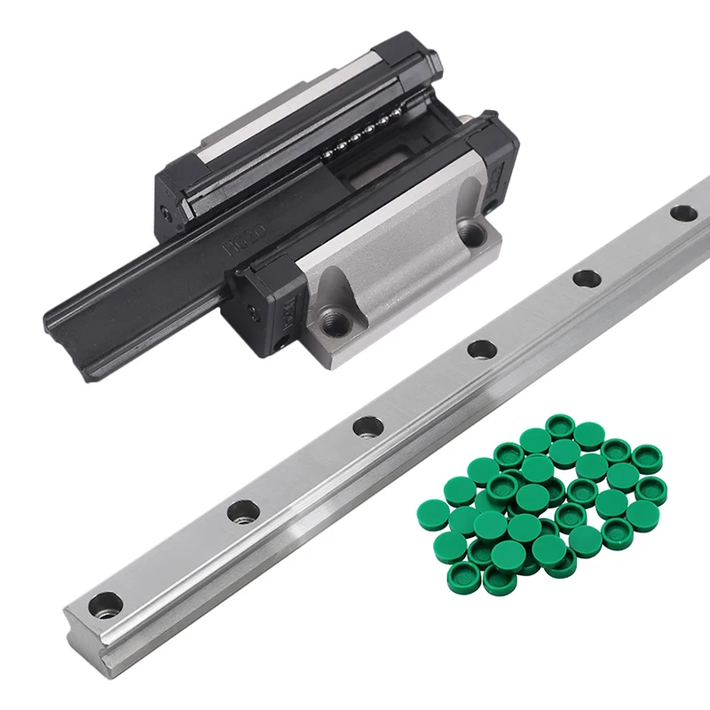 SBRRAIL Lot De 2 Rails Linéaires HGR20 De 300 Mm - Rail De Guidage Lineaire Hgh20 4 Blocs Coulissants Hgh20ca Kit Cnc Pour Routeurs Cnc A Faire Soi Meme Tours Fraises