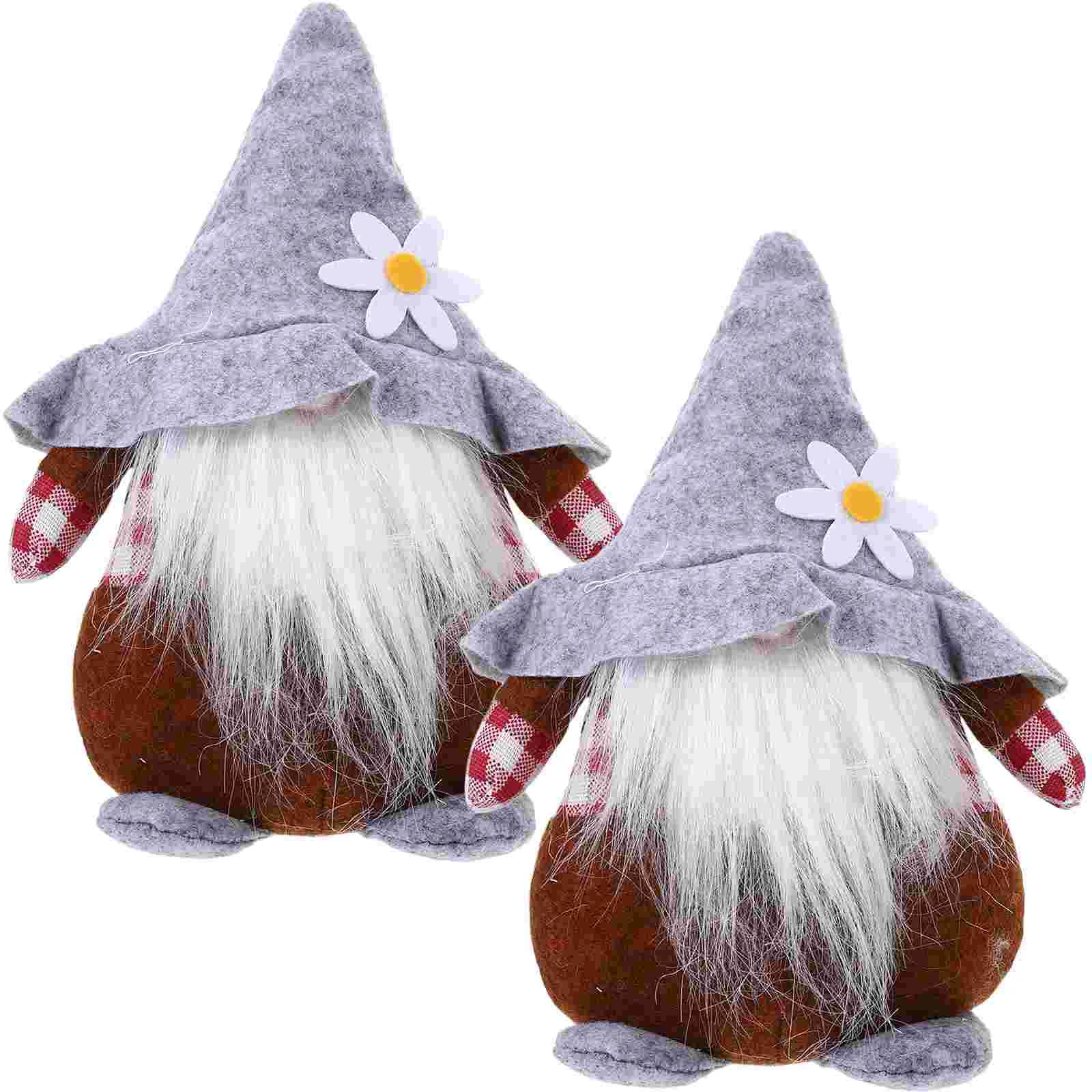

Santa Claus Figurines Christmas Faceless Dining Table Decor Xmas Gnome Toy