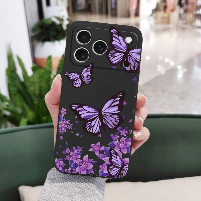 Dreamy Butterfly Liquid Silicone Soft Phone Case