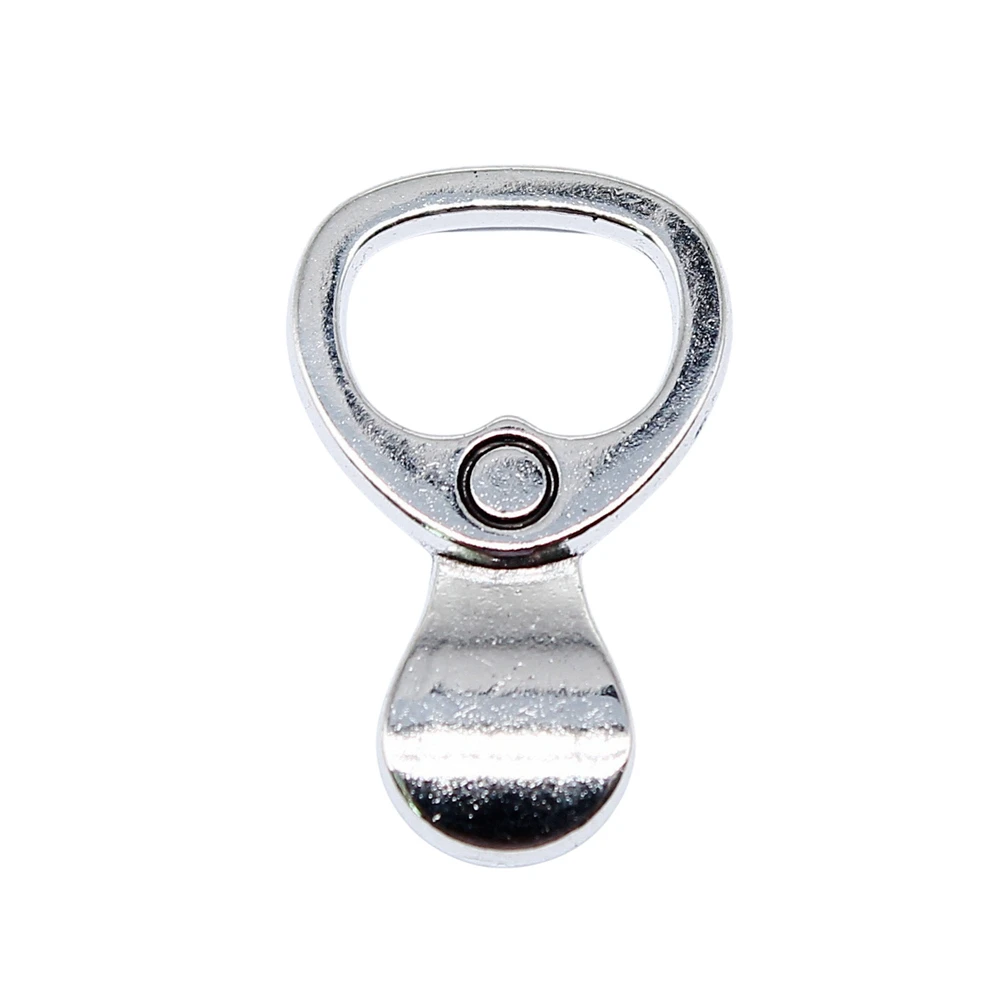 

20pcs/lot 23x14mm can pull ring Charms For Jewelry Making Antique Silver Color 0.91x0.55inch